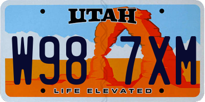 UT license plate W987XM