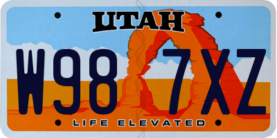 UT license plate W987XZ