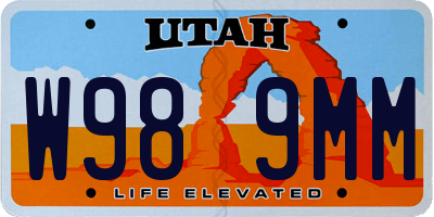 UT license plate W989MM