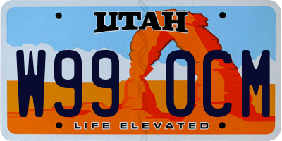 UT license plate W990CM