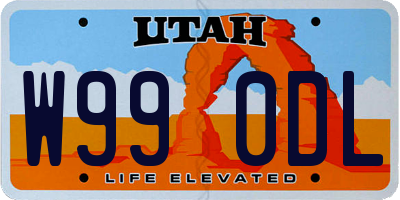 UT license plate W990DL