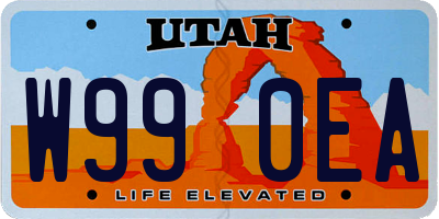 UT license plate W990EA
