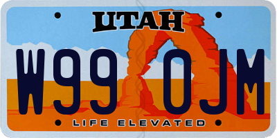 UT license plate W990JM