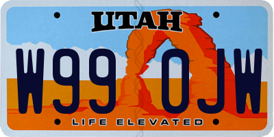 UT license plate W990JW