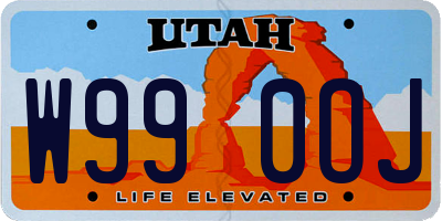 UT license plate W990OJ