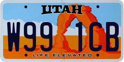 UT license plate W991CB