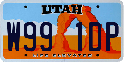 UT license plate W991DP
