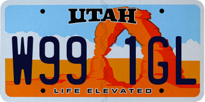UT license plate W991GL