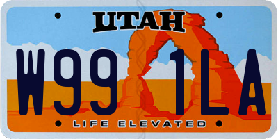 UT license plate W991LA