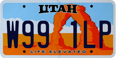 UT license plate W991LP