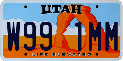 UT license plate W991MM