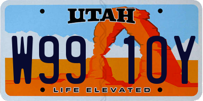 UT license plate W991OY