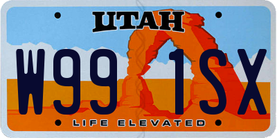 UT license plate W991SX