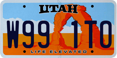 UT license plate W991TO
