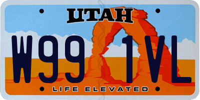 UT license plate W991VL