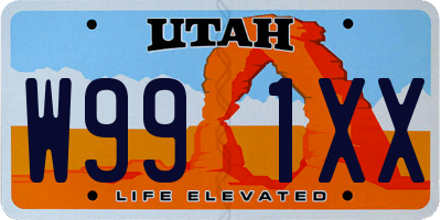 UT license plate W991XX
