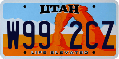 UT license plate W992CZ