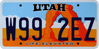 UT license plate W992EZ