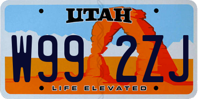 UT license plate W992ZJ