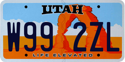 UT license plate W992ZL
