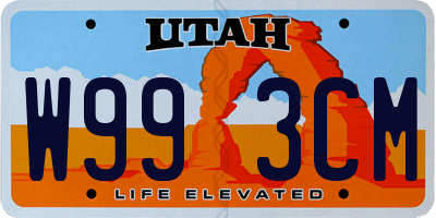 UT license plate W993CM