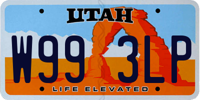 UT license plate W993LP