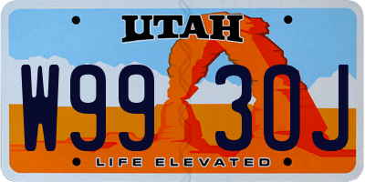 UT license plate W993OJ
