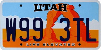 UT license plate W993TL