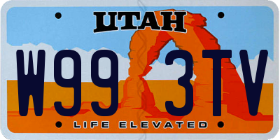 UT license plate W993TV