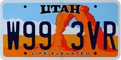 UT license plate W993VR