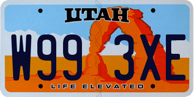 UT license plate W993XE