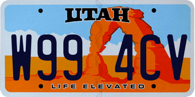 UT license plate W994CV