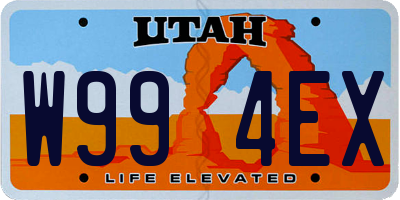 UT license plate W994EX