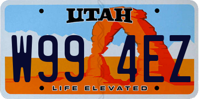 UT license plate W994EZ