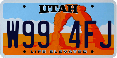 UT license plate W994FJ