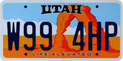 UT license plate W994HP
