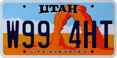UT license plate W994HT