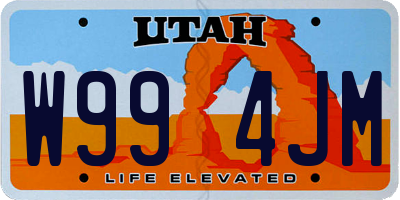UT license plate W994JM