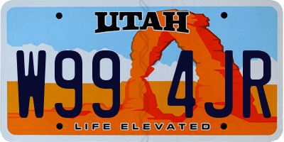 UT license plate W994JR