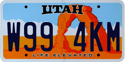 UT license plate W994KM