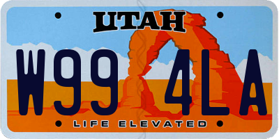 UT license plate W994LA