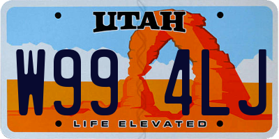 UT license plate W994LJ