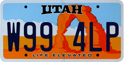 UT license plate W994LP