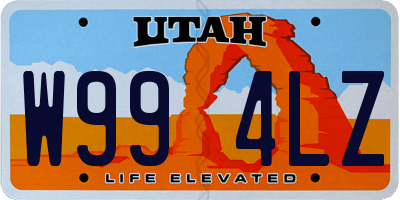 UT license plate W994LZ