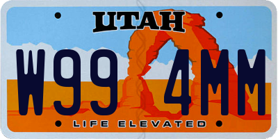 UT license plate W994MM