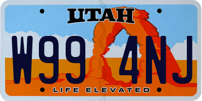UT license plate W994NJ