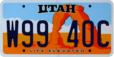 UT license plate W994OC