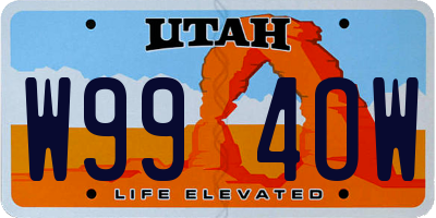 UT license plate W994OW