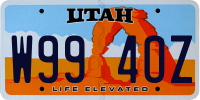 UT license plate W994OZ