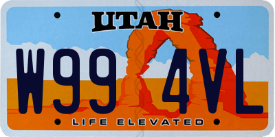 UT license plate W994VL